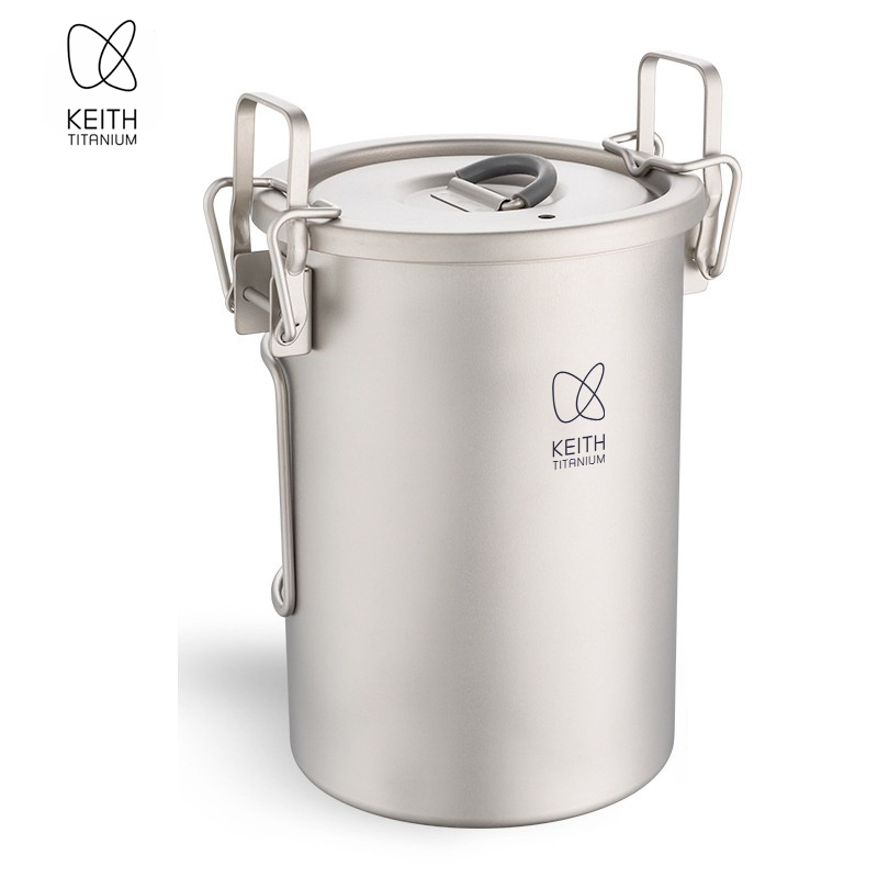 Outdoor Camping Cooking Set - Panela de Arroz KEITH em Titânio