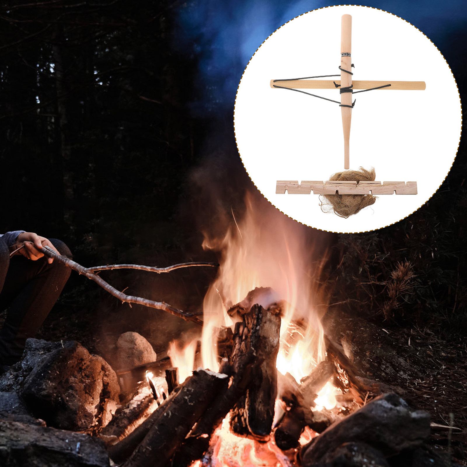 Outdoor Camping Toys - Kit de Acionadores de Fogo, Furador