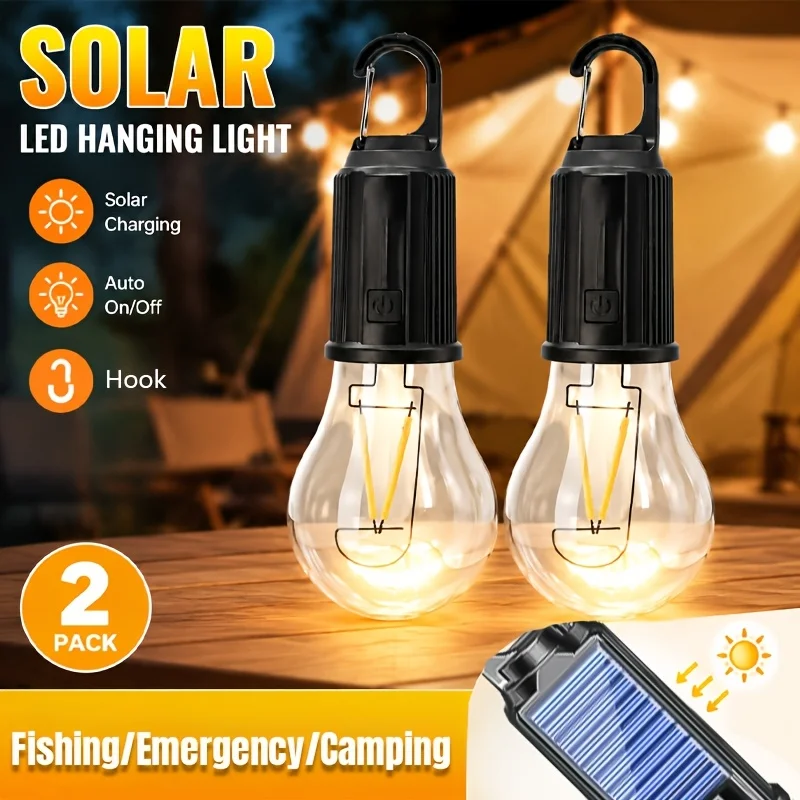 Camping Solar Lantern - Luzes de Camping LED Solares Tipo-C