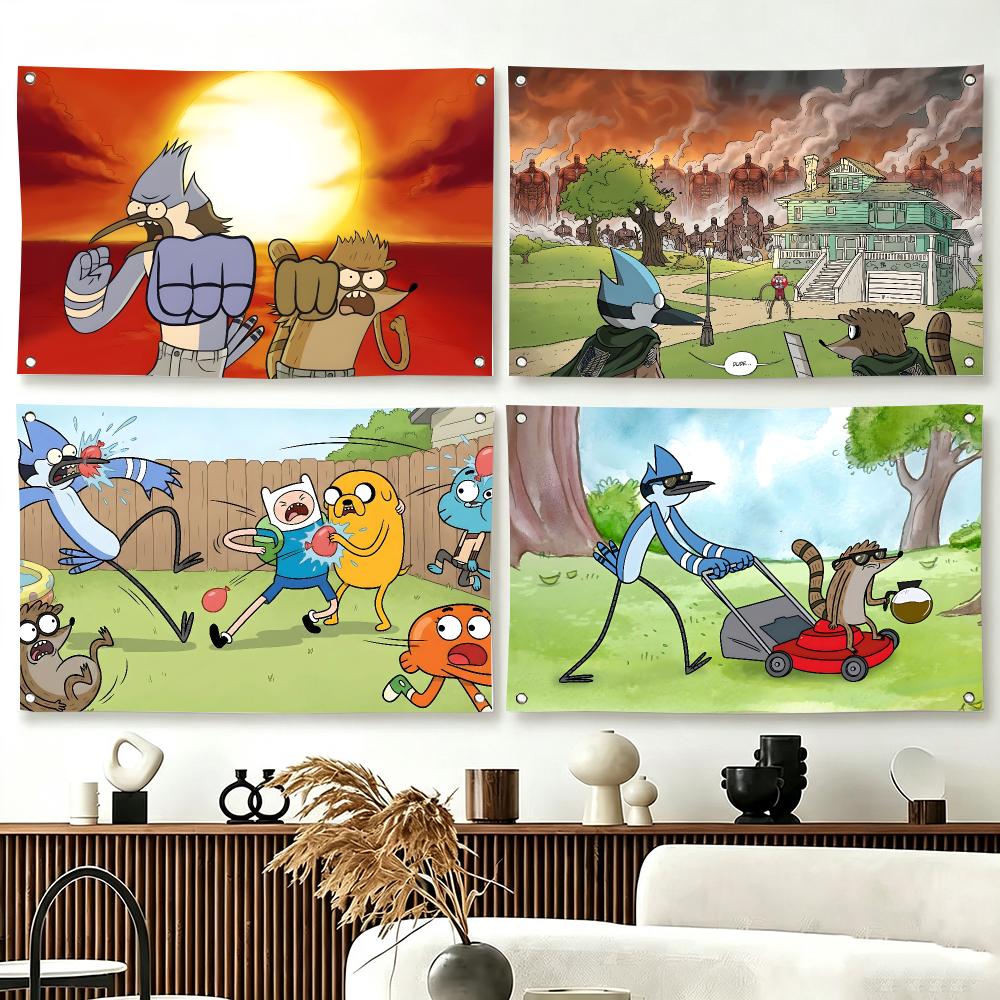Outdoor Camping Show - Bandeiras de Desenhos Animados de Comédia