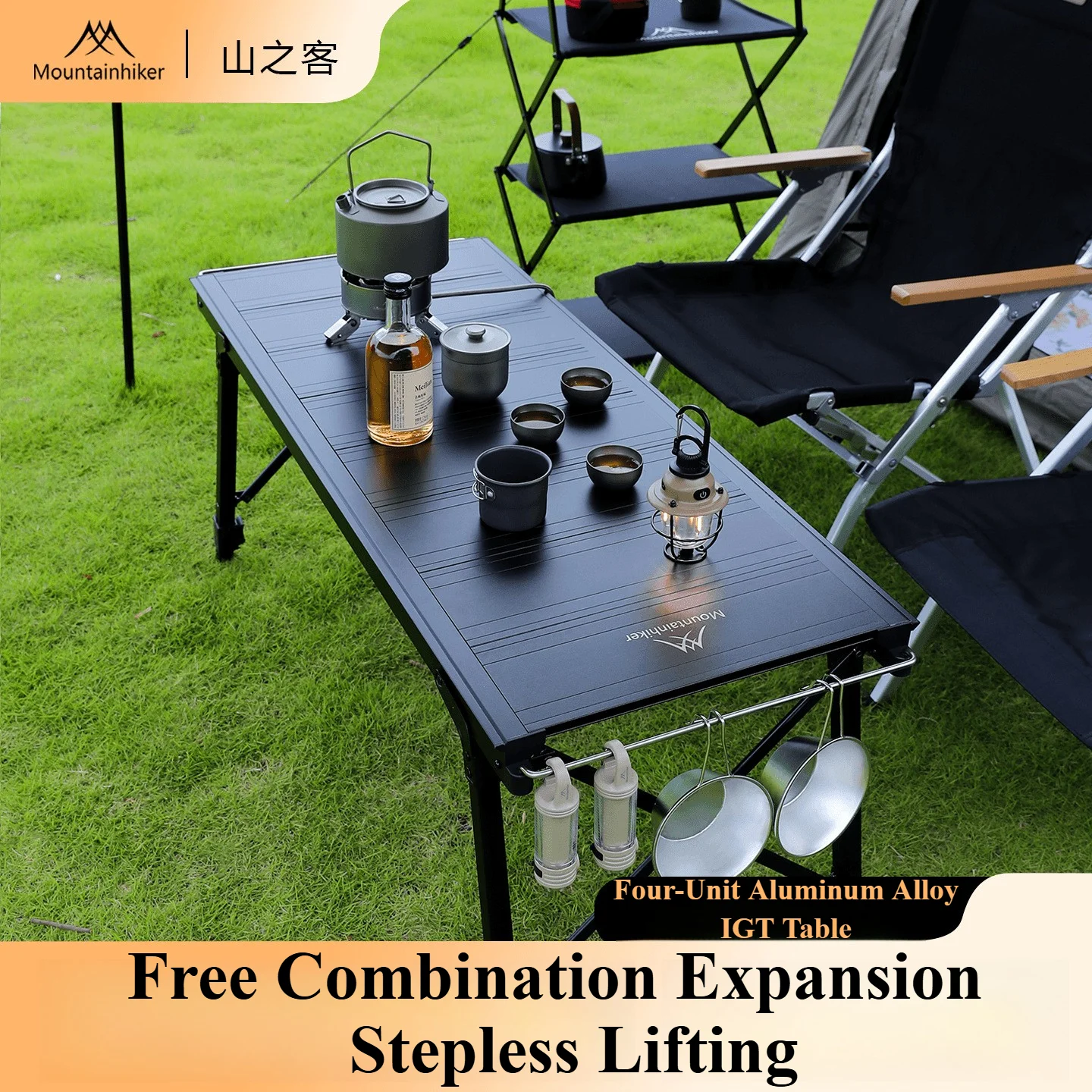 Outdoor Camping Cooking Set - Mountainhiker acampamento dobrável elevador removível multi