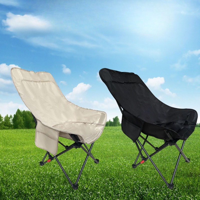 Outdoor Camping High Chair - Três velocidades encosto alto lua ao