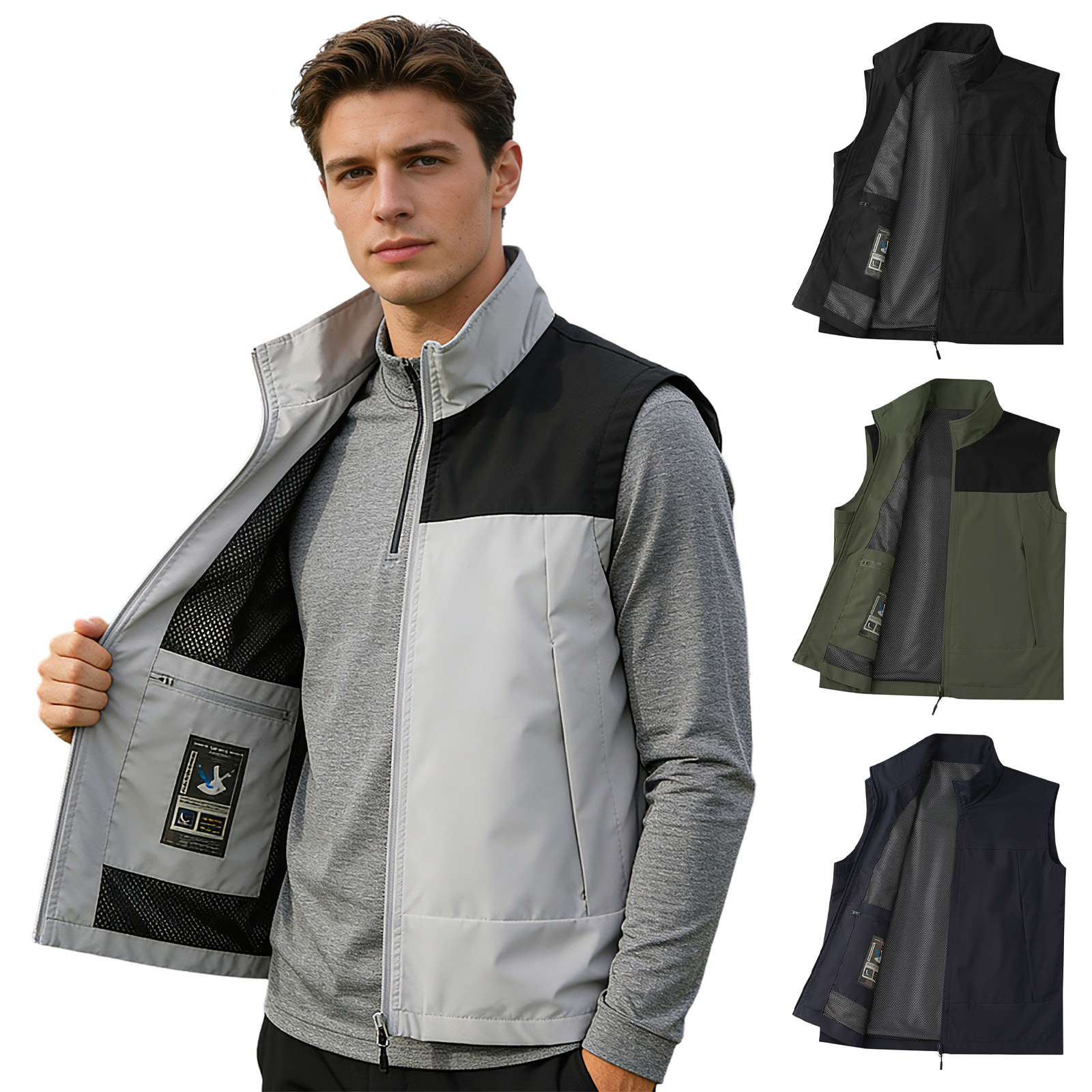 Outdoor Camping In Winter - # Colete de Golfe Masculino M-5XL