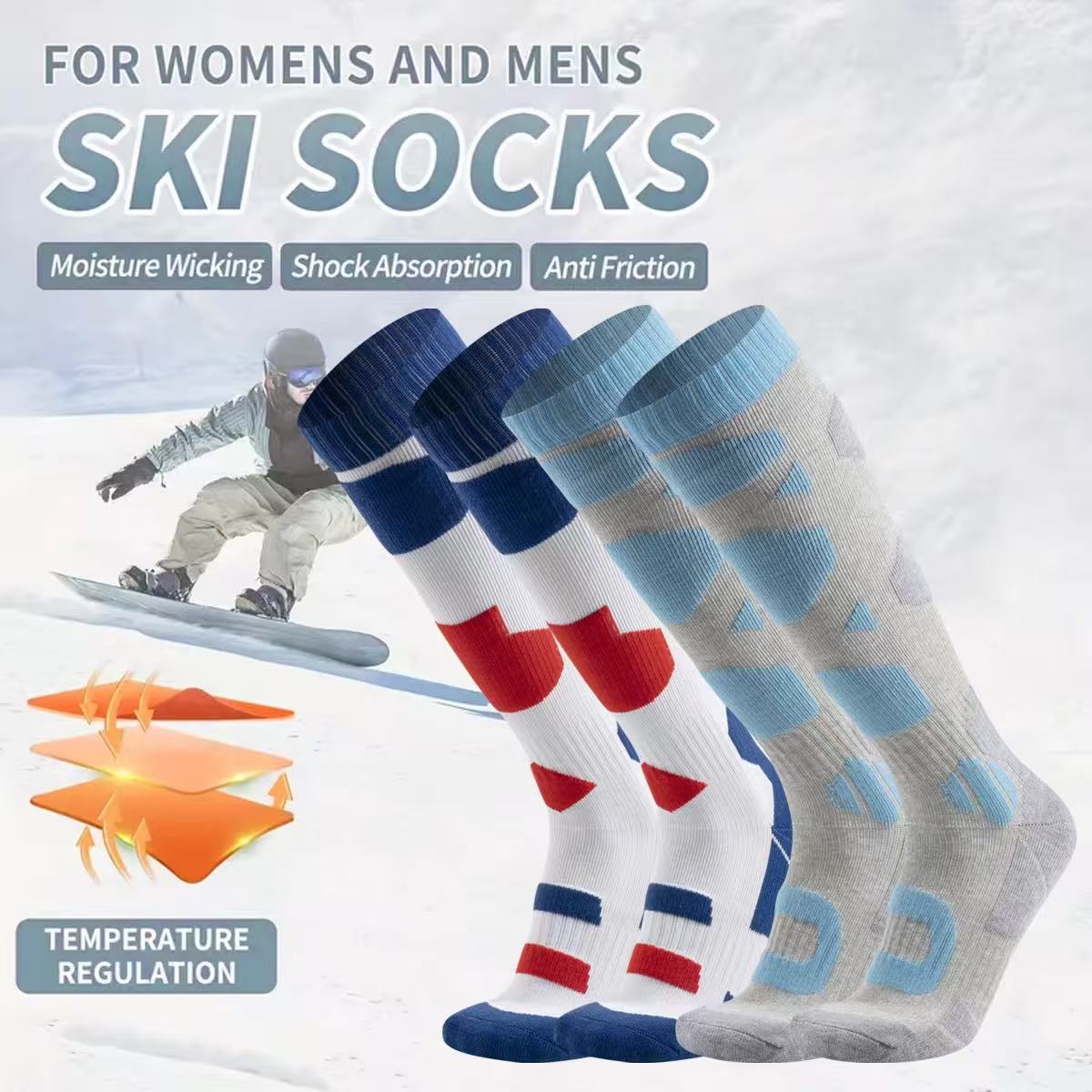 Outdoor Camping In Winter - Meias Térmicas de Inverno para Esqui,
