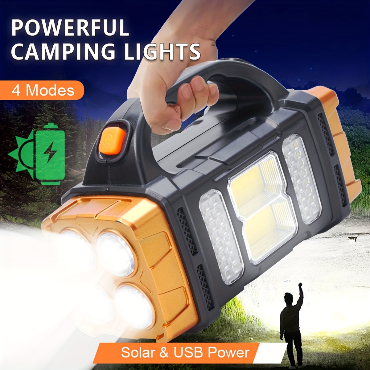 Camping Solar Lantern - Nova Lanterna LED Solar Recarregável de