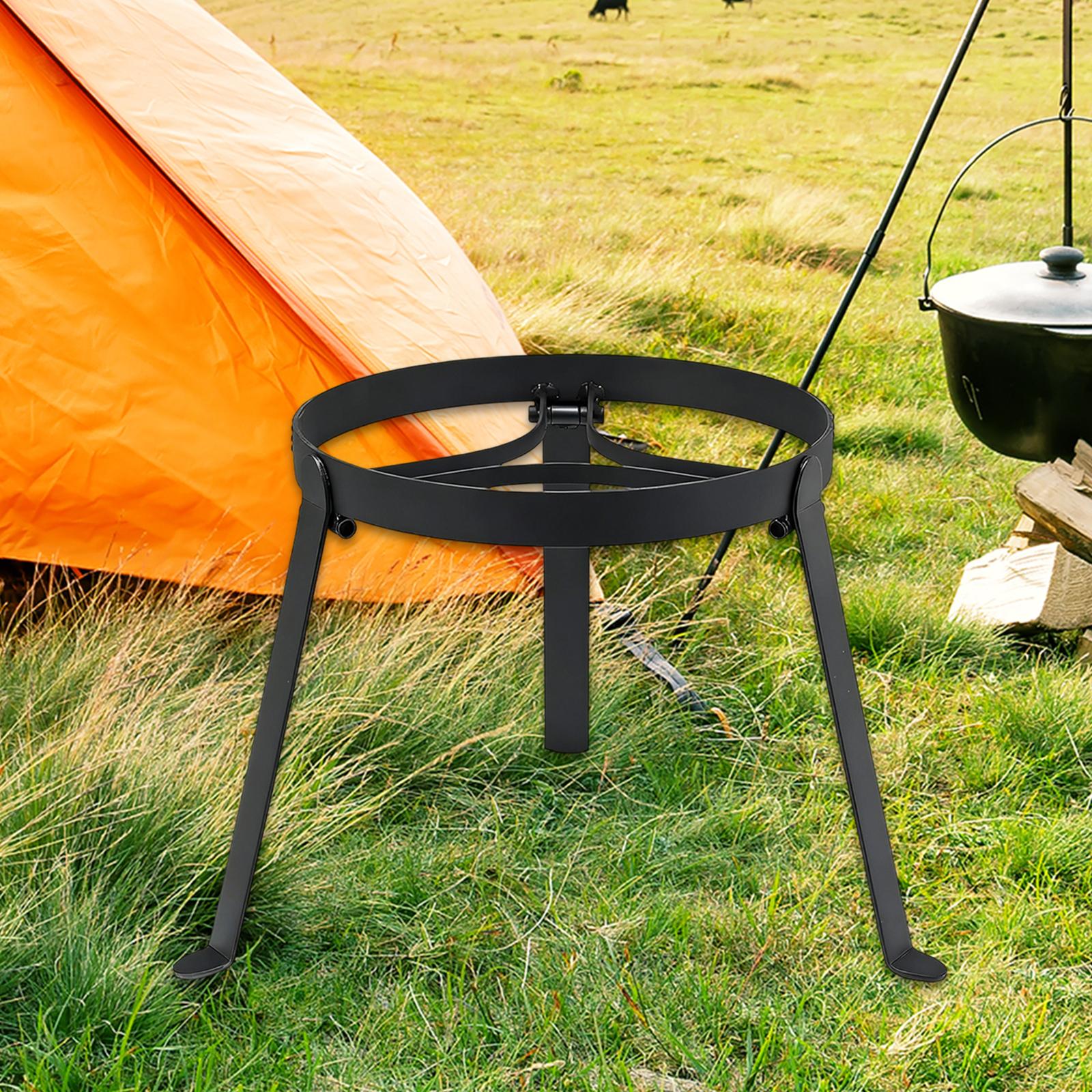 Outdoor Camping Cooking Equipment - Suporte de Cozimento Dobrável para Fogueira,