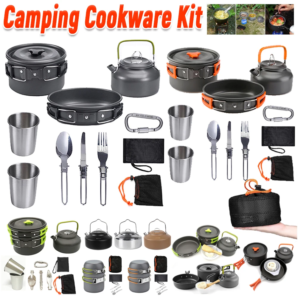 Outdoor Camping Cooking Set - Kit de Utensílios de Cozinha para