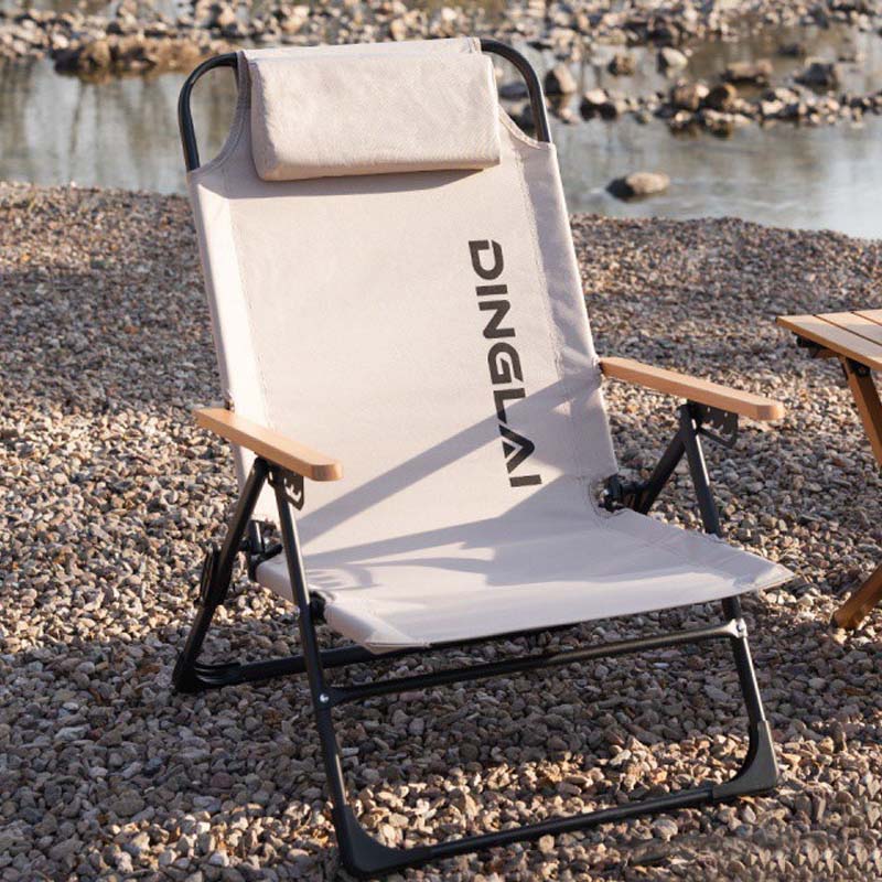 Outdoor Camping High Chair - Cadeira Dobrável para Camping, Portátil, Reclinável,