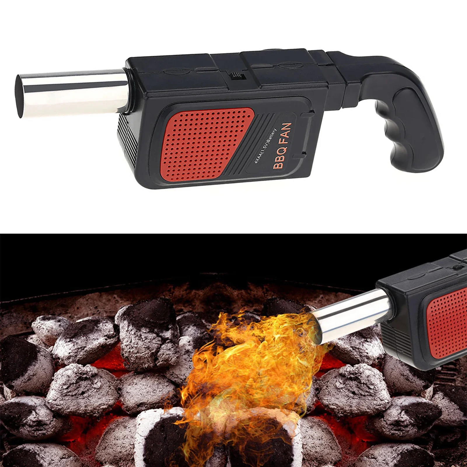 Outdoor Camping Cooking Set - Ventilador Elétrico Portátil para Churrasco, Soprador