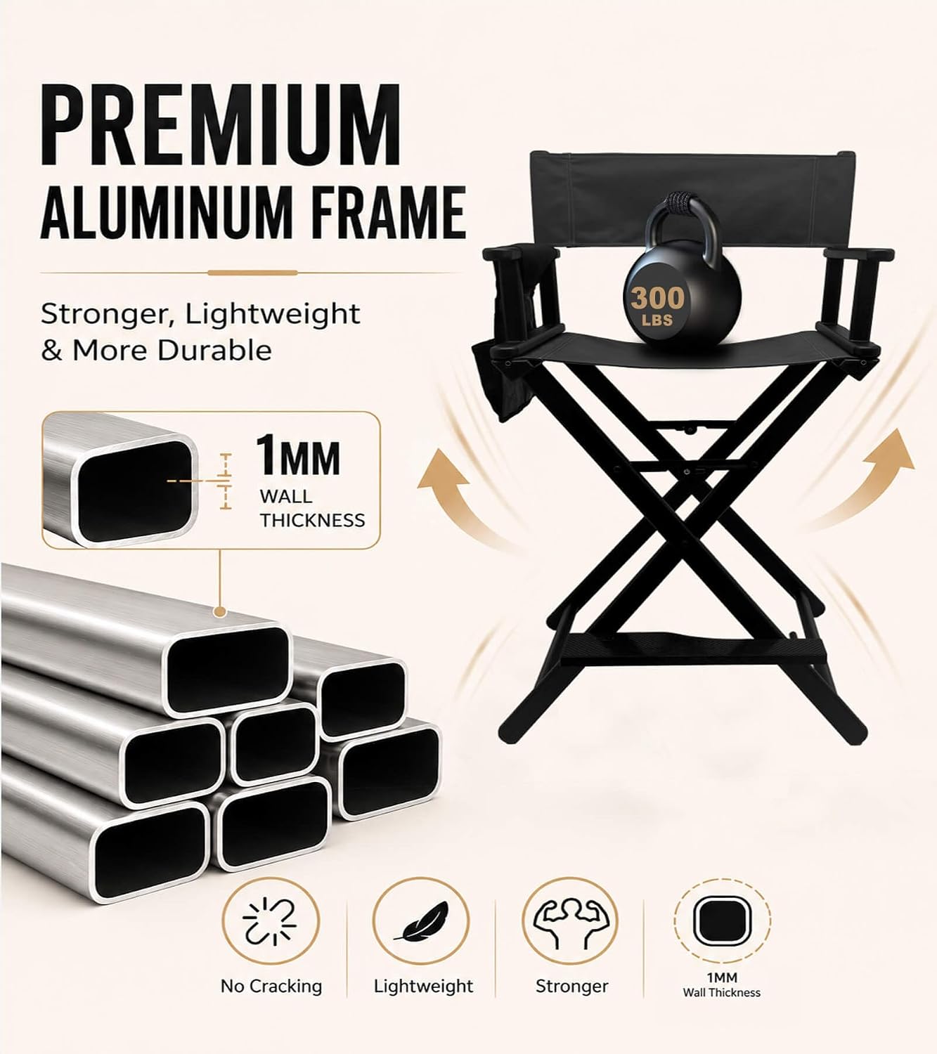 Cadeira de Diretor Alta Portát - Outdoor Camping High Chair avaliação e preço