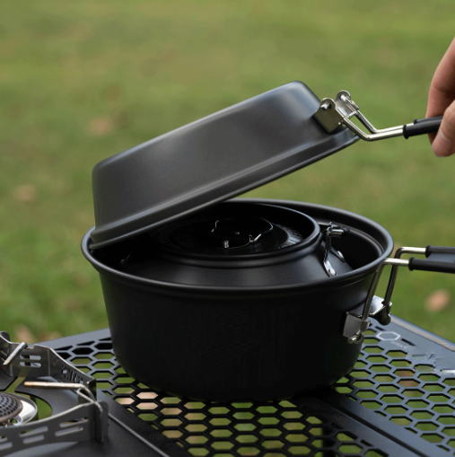 Conjunto de panelas de acampam - Outdoor Camping Cooking Set avaliação e preço