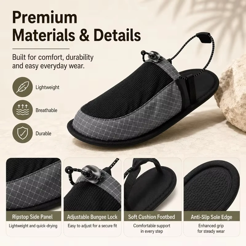 Chinelos de Camping Ultra Leve - Outdoor Camping Slippers avaliação e preço
