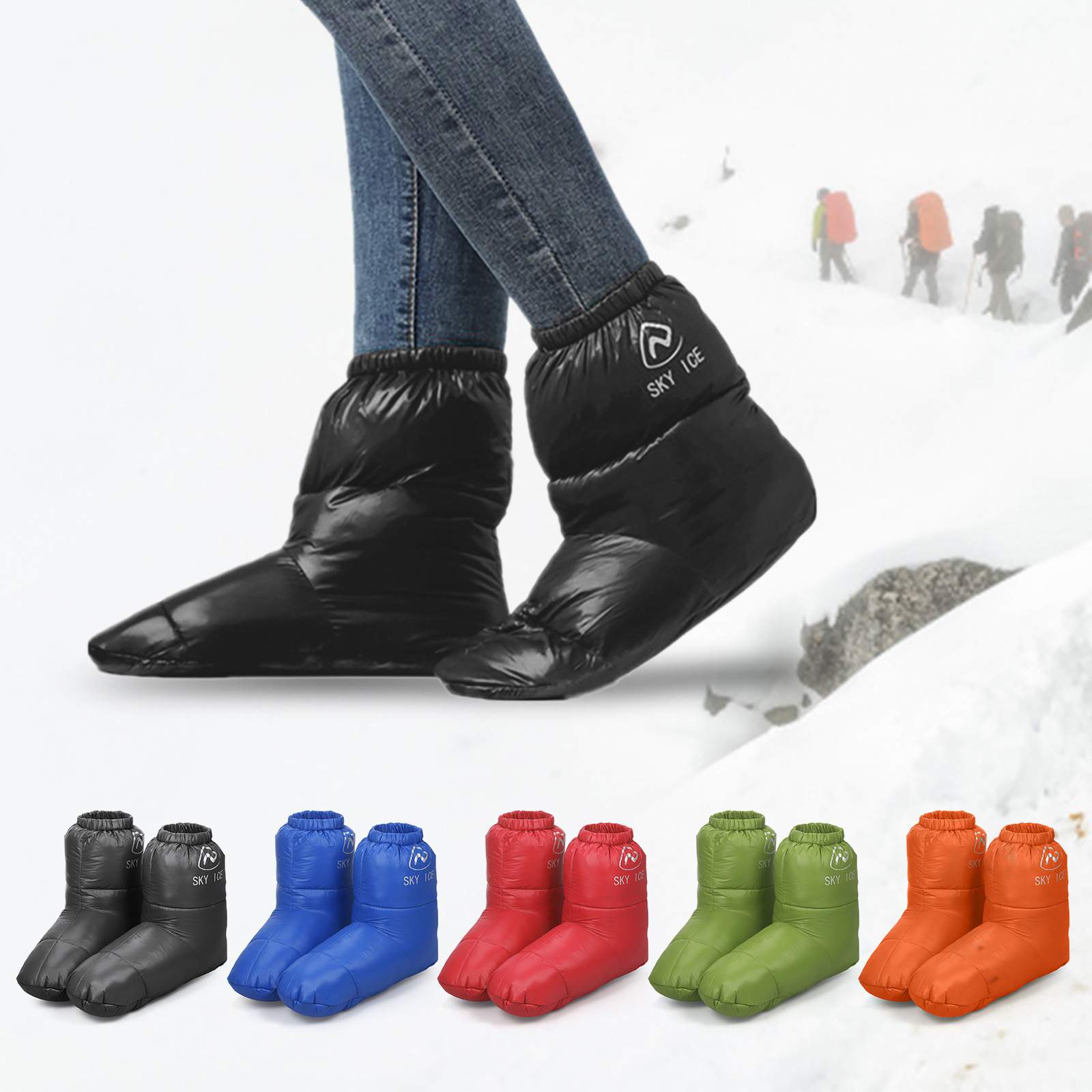 Hot Duck Down Slippers para ho - Outdoor Camping Slippers avaliação e preço