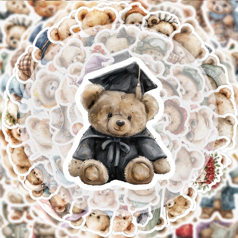 55 adesivos retrô fofos de urs - Bear Canister avaliação e preço