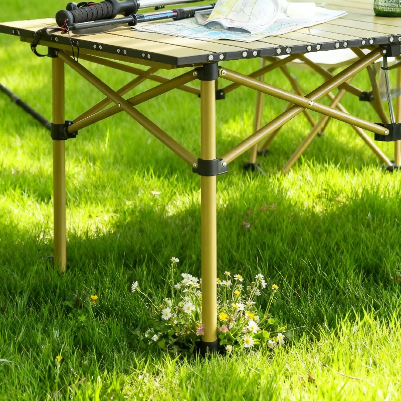 Mesa e Cadeira Dobráveis de Al - Outdoor Camping High Chair avaliação e preço