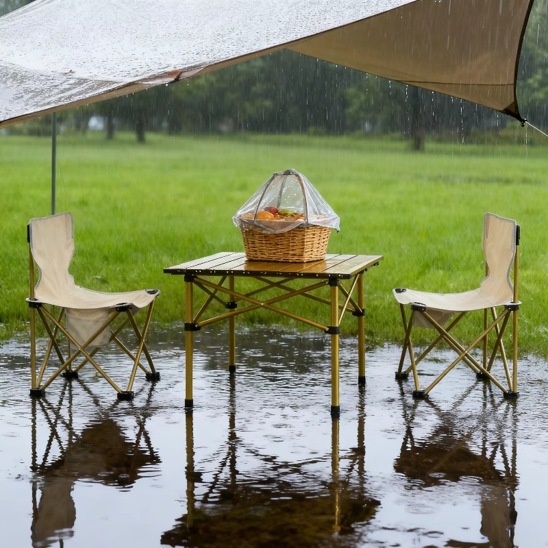 Mesa e Cadeira Dobráveis de Al - Outdoor Camping High Chair avaliação e preço