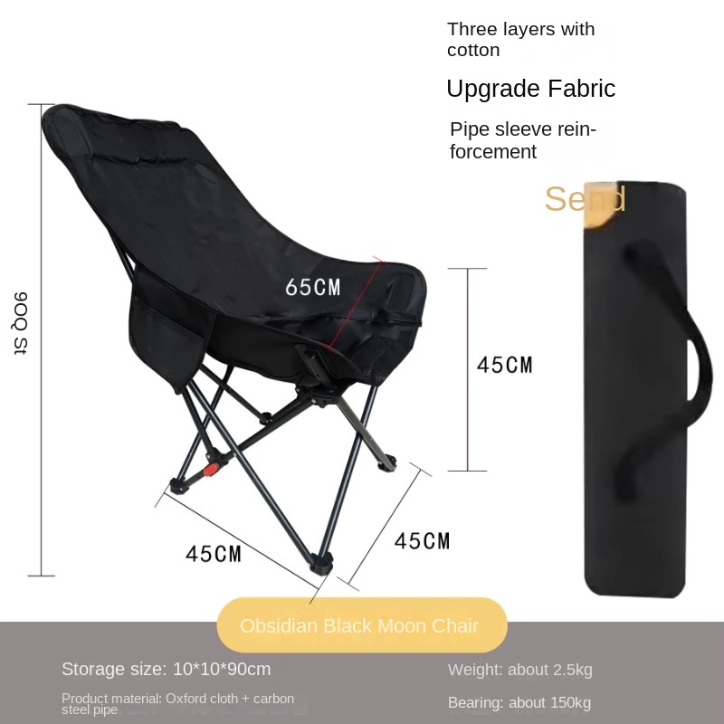 Três velocidades encosto alto  - Outdoor Camping High Chair avaliação e preço