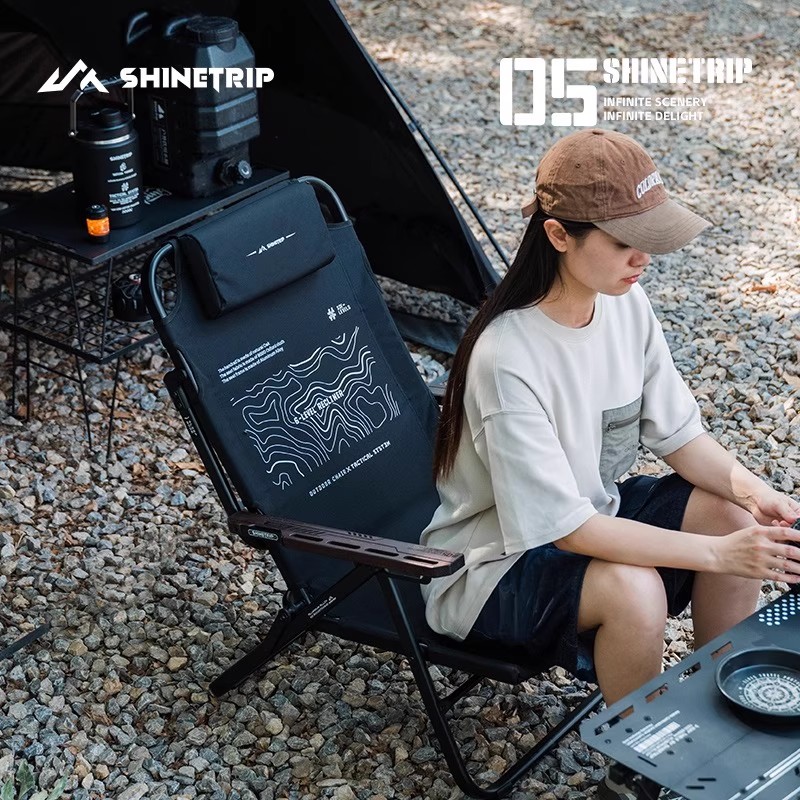 ShineTrip Espreguiçadeira dobr - Outdoor Camping High Chair avaliação e preço