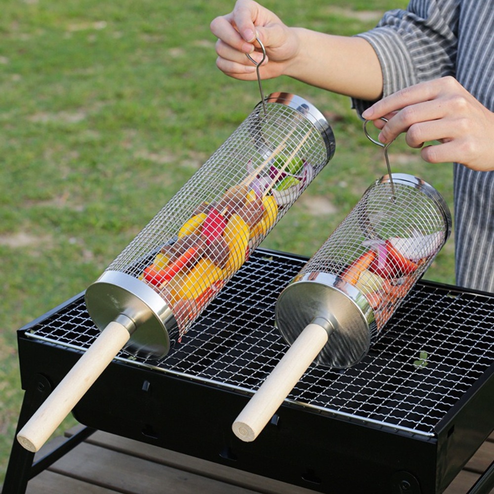Cesto de Churrasco Rotativo em - Outdoor Camping Cooking Set avaliação e preço