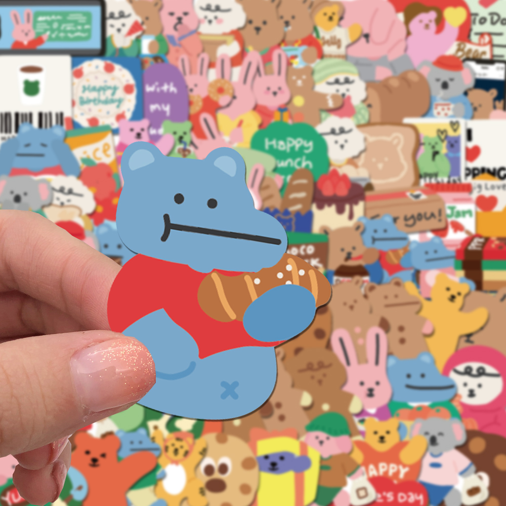 100/200pcs Adesivos de Urso Co - Bear Canister avaliação e preço