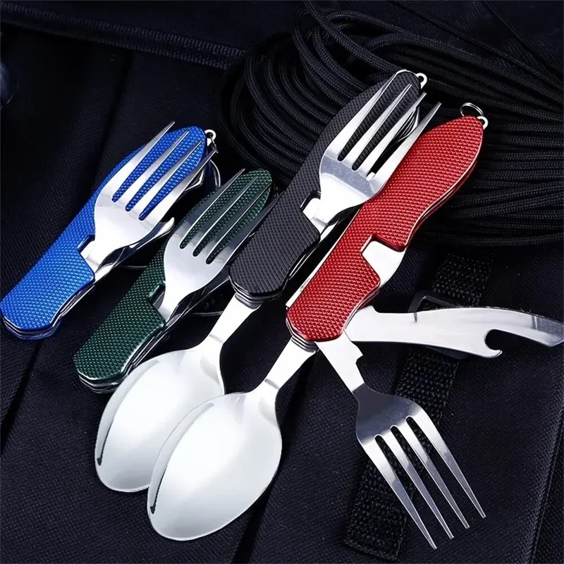 Talheres de Aço Inoxidável 4 e - Outdoor Camping Games avaliação e preço