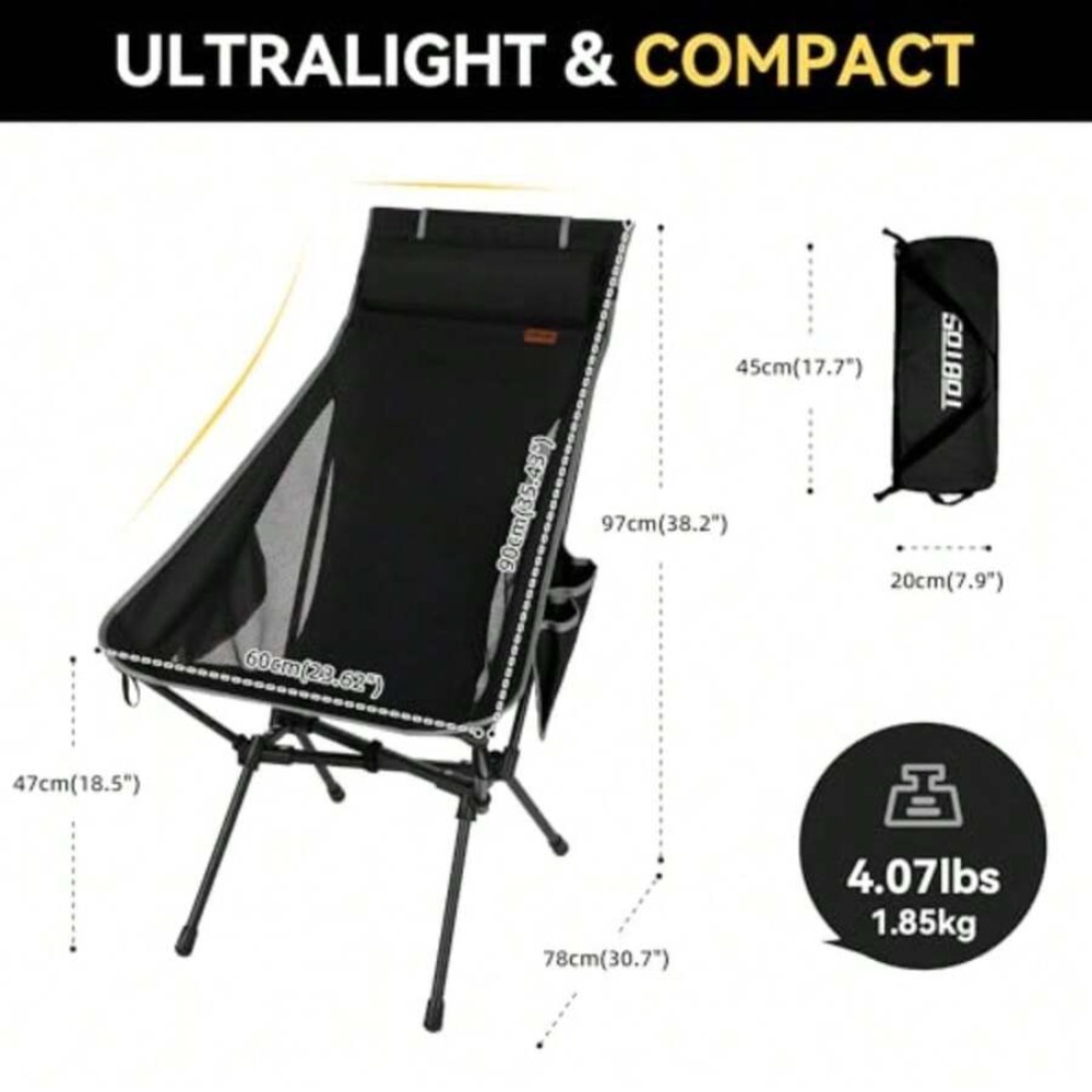 Cadeira de Camping Dobrável Ul - Outdoor Camping High Chair avaliação e preço