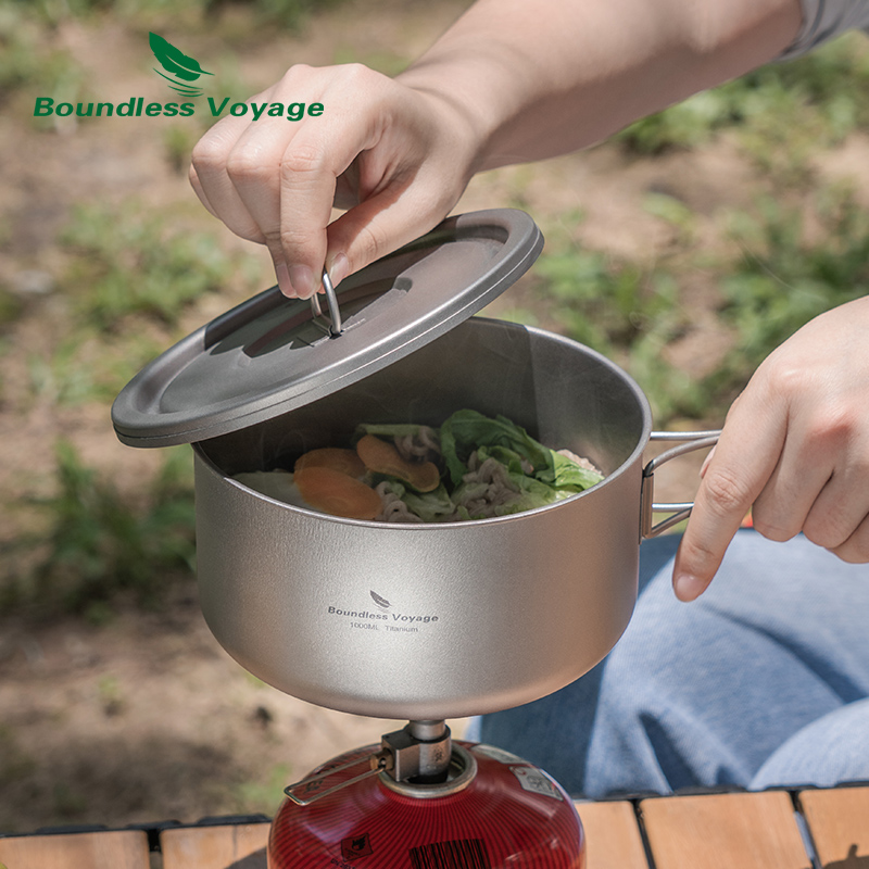Pote de acampamento de titânio - Outdoor Camping Cooking Set avaliação e preço