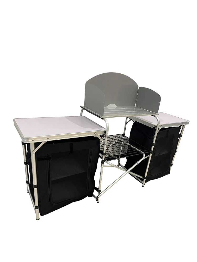Mesa de Cozinha Portátil de Al - Outdoor Camping Cooking Table avaliação e preço