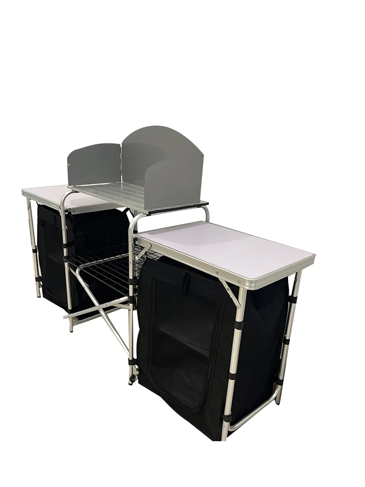 Mesa de Cozinha Portátil de Al - Outdoor Camping Cooking Table avaliação e preço